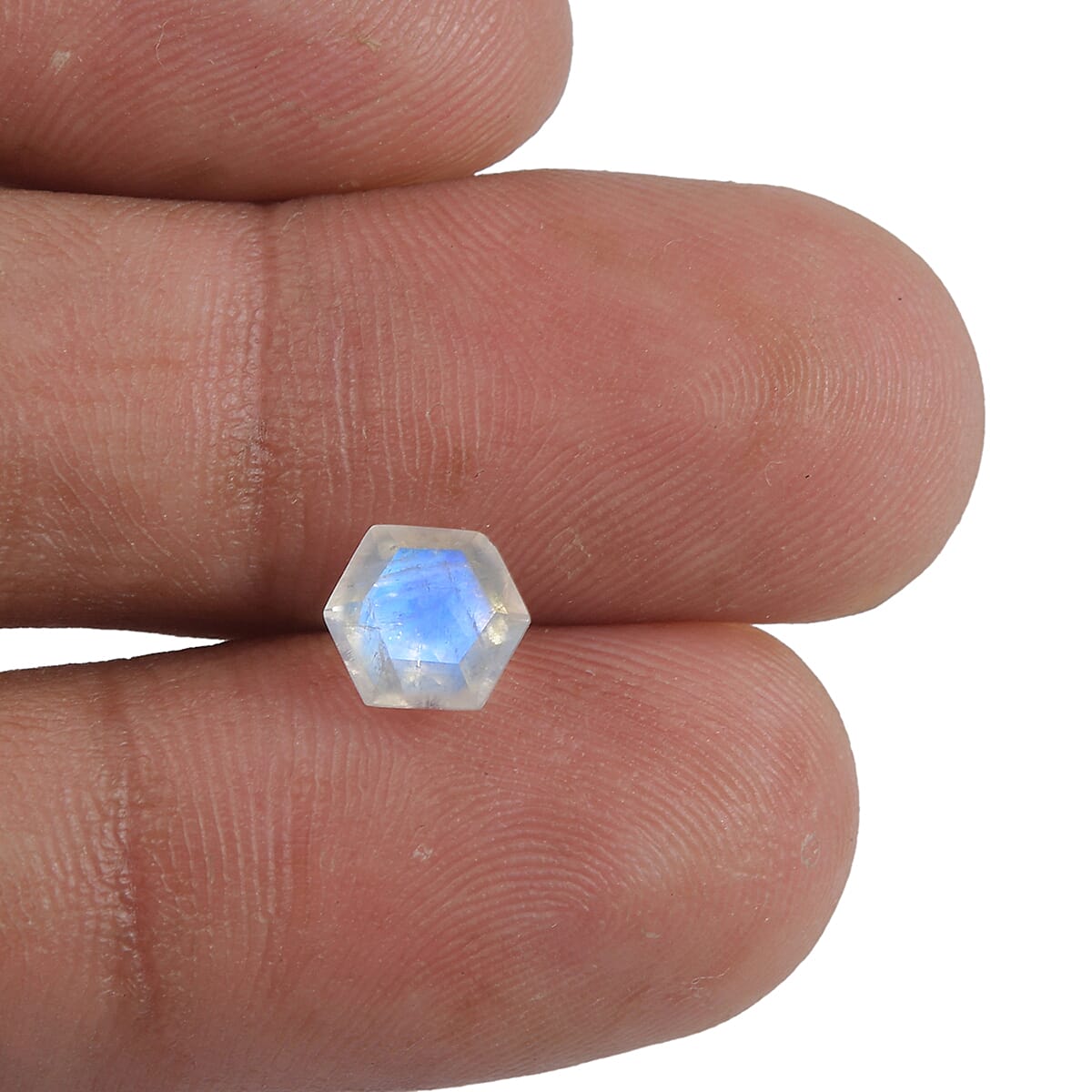 AA Rainbow Moonstone (Hex 6 mm) 0.65 ctw