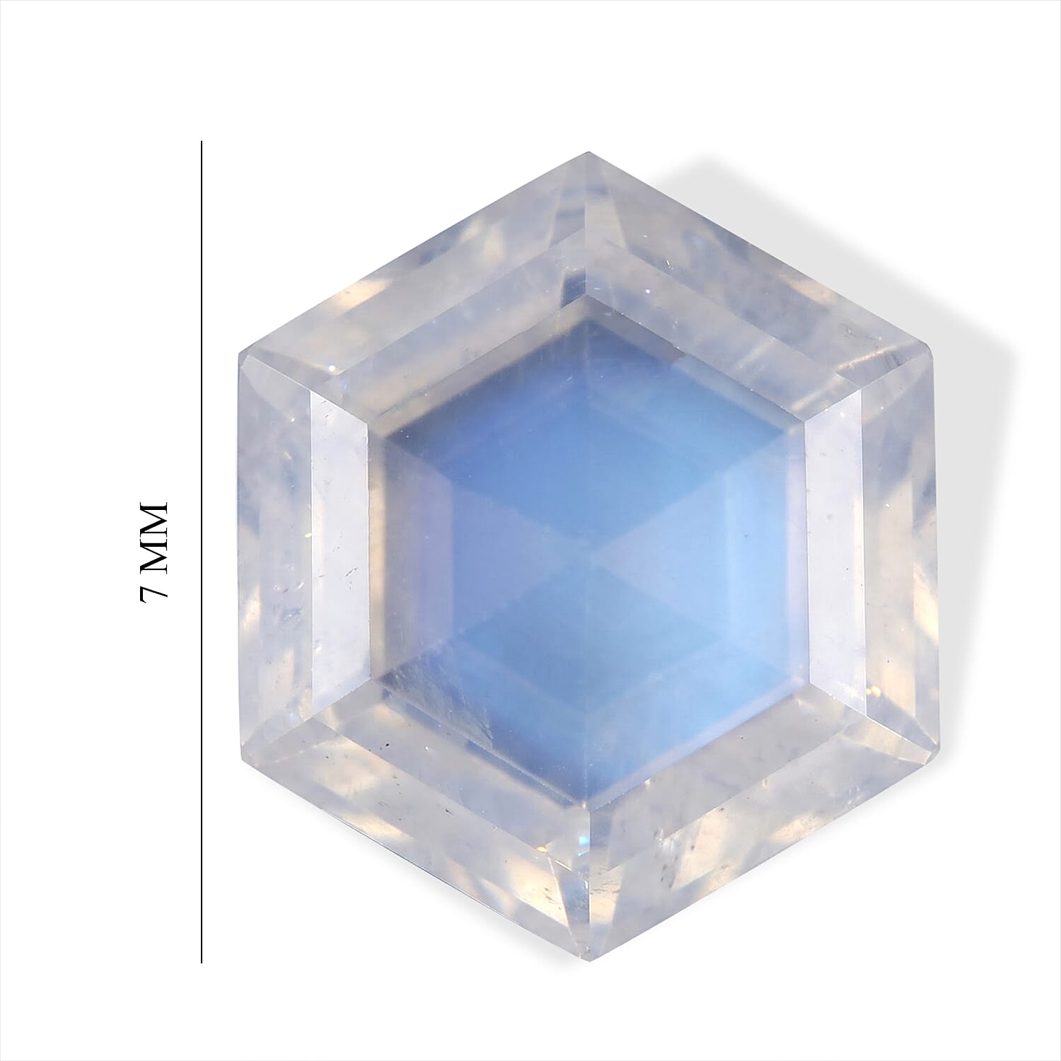 Rainbow Moonstone (Hex 7 mm) 1.23 ctw