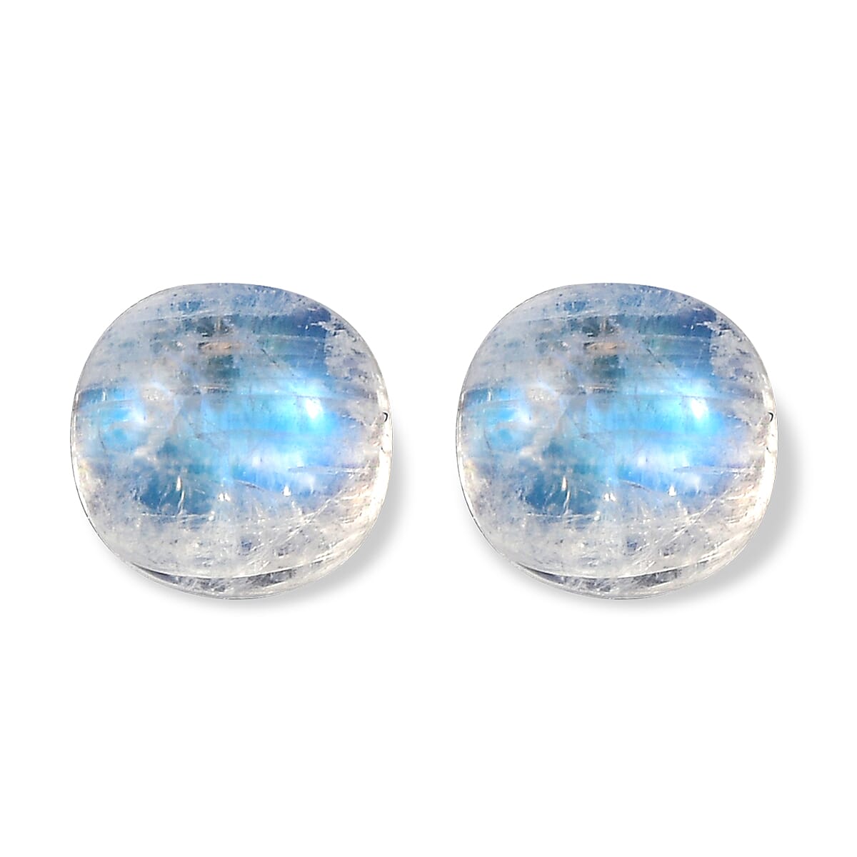 AA Rainbow Moonstone Set of 2 (Rnd 5 mm) 0.83 ctw