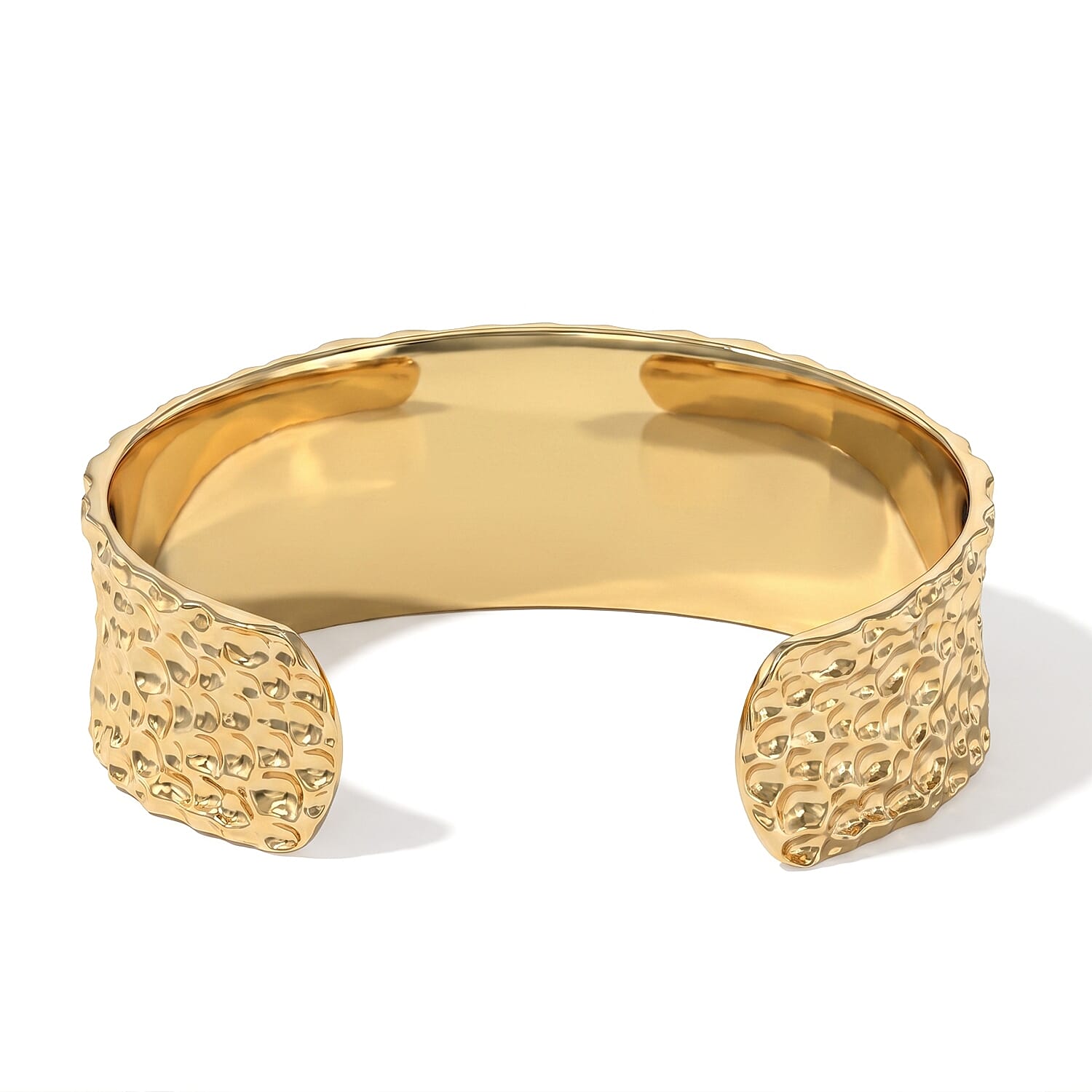 EverTrue Gilded Cuff Bracelet in 18K YG Plated (7.25 In)