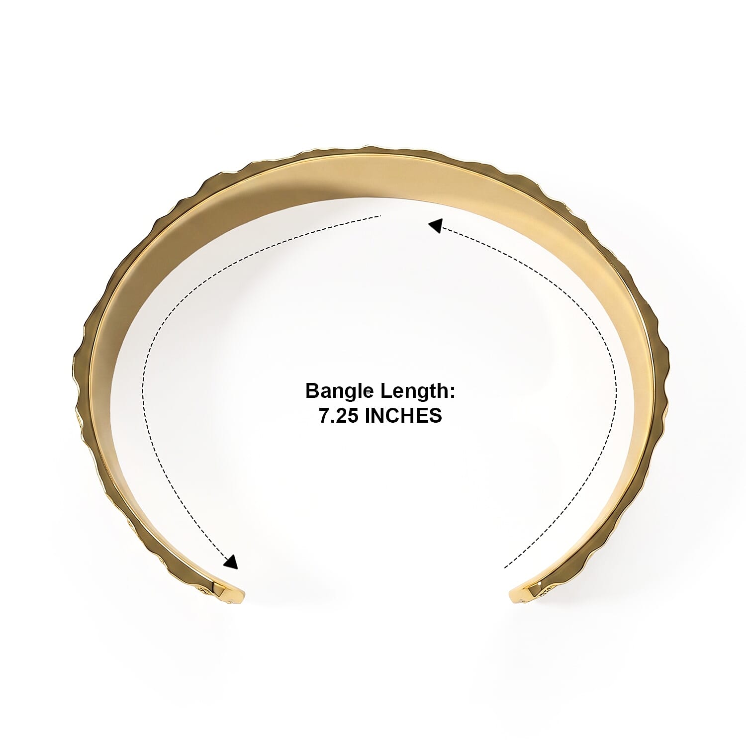 EverTrue Gilded Cuff Bracelet in 18K YG Plated (7.25 In)