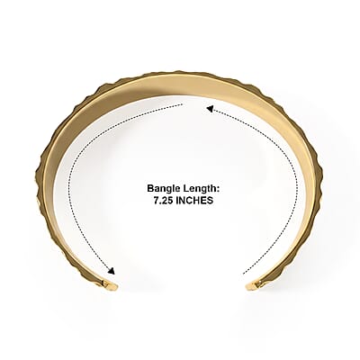 EverTrue Gilded Cuff Bracelet in 18K YG Plated (7.25 In)