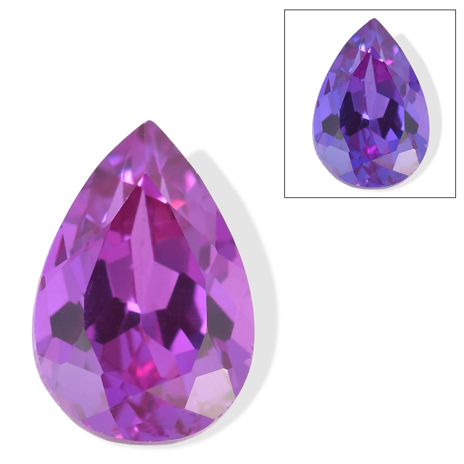 Lab Grown Color Change Sapphire (Pear 12x8 mm) 3.89 ctw