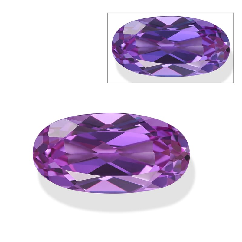 Lab Grown Color Change Sapphire (Ovl 14x7 mm) 4.43 ctw