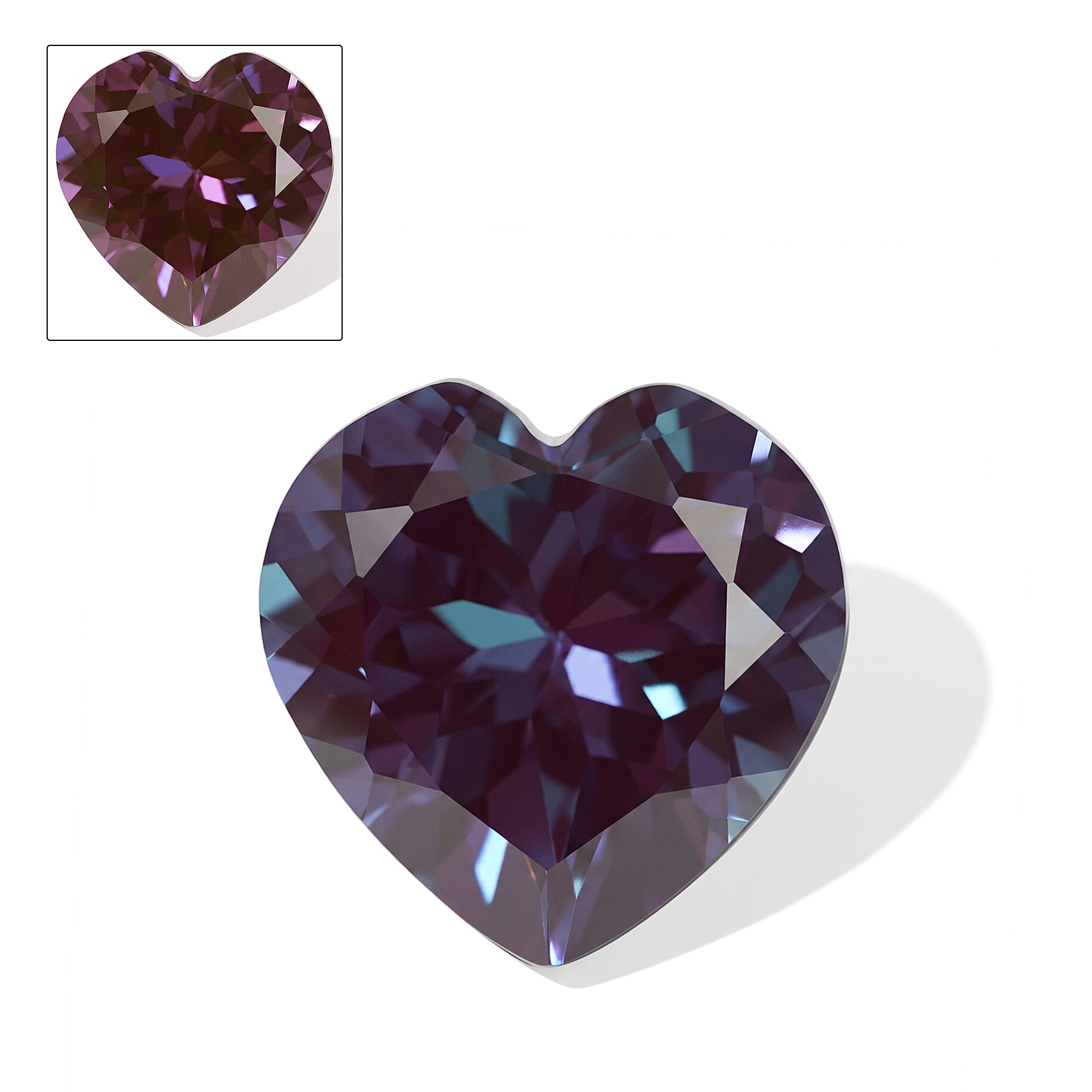 Lab Grown Alexandrite (Hrt 10 mm) 3.84 ctw