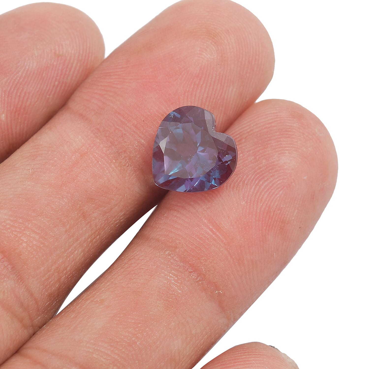 Lab Grown Alexandrite (Hrt 10 mm) 3.84 ctw