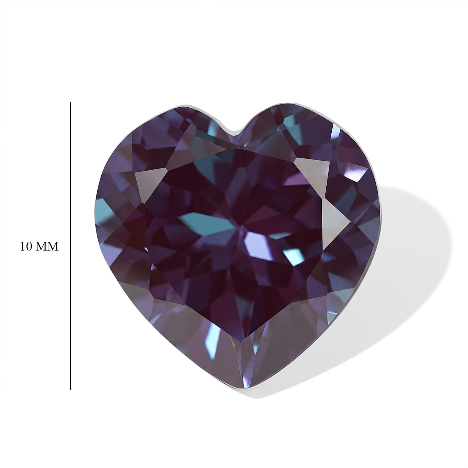 Lab Grown Alexandrite (Hrt 10 mm) 3.84 ctw