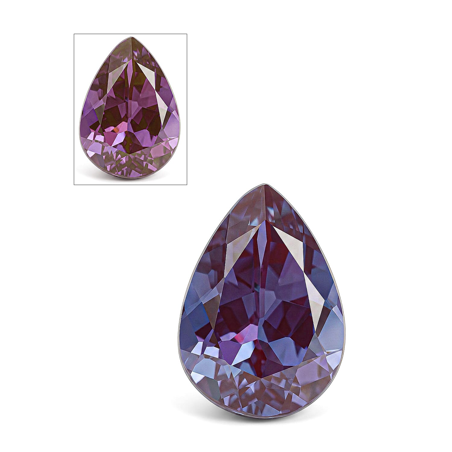 Lab Grown Alexandrite (Pear 10x7 mm) 1.78 ctw