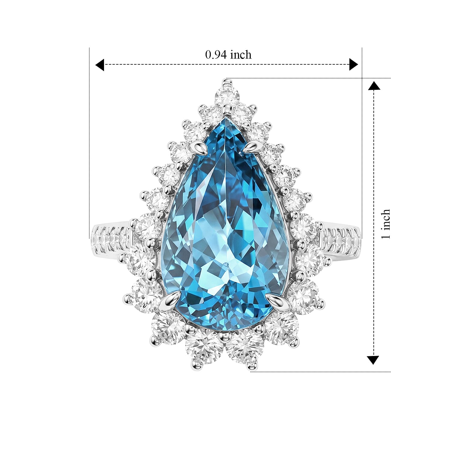 Chairman Vault Collection Rhapsody AAAA Santa Maria Aquamarine and Diamond EF-VS 6.95 ctw Ring in 950 Platinum (Size 7.0) 8.85 Grams