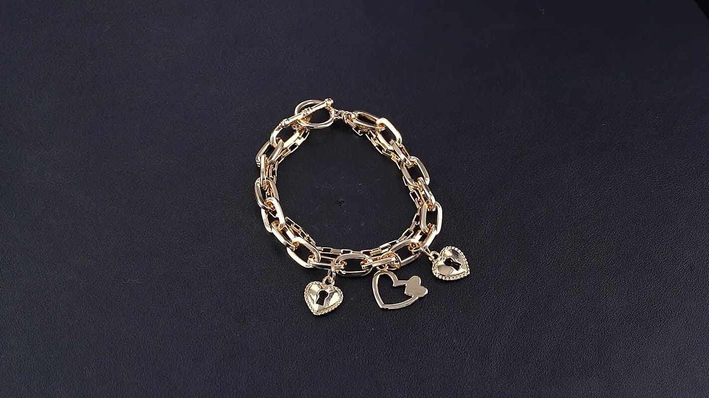 Two-Layer Bracelet in Goldtone (7.50-9.50In)