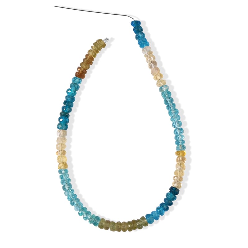 GCS Premium Apatite Round 4.5-5mm Beaded Strand (8 Inches) 44.80 ctw