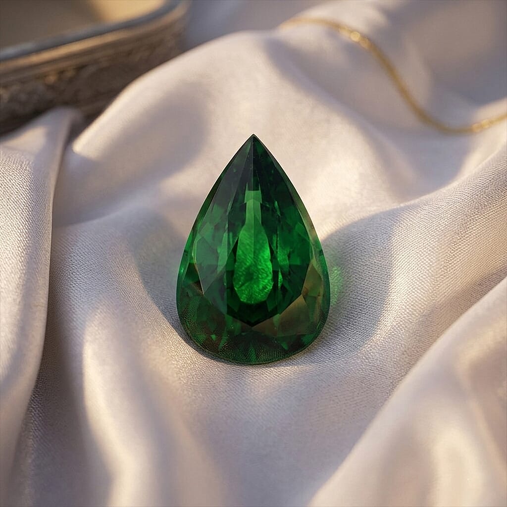 AAAA Tsavorite Garnet (Pear 7x5mm) 0.60 ctw