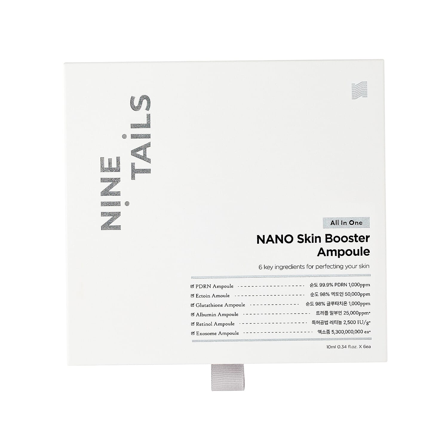 NiNE TAiLS Skin Booster Ampoule NANO- Exosome (Made in Korea) 6x0.34oz