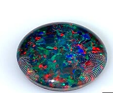 AAAA Australian Black Ridge Opal Triplet (Rnd 12mm) 3.50 ctw