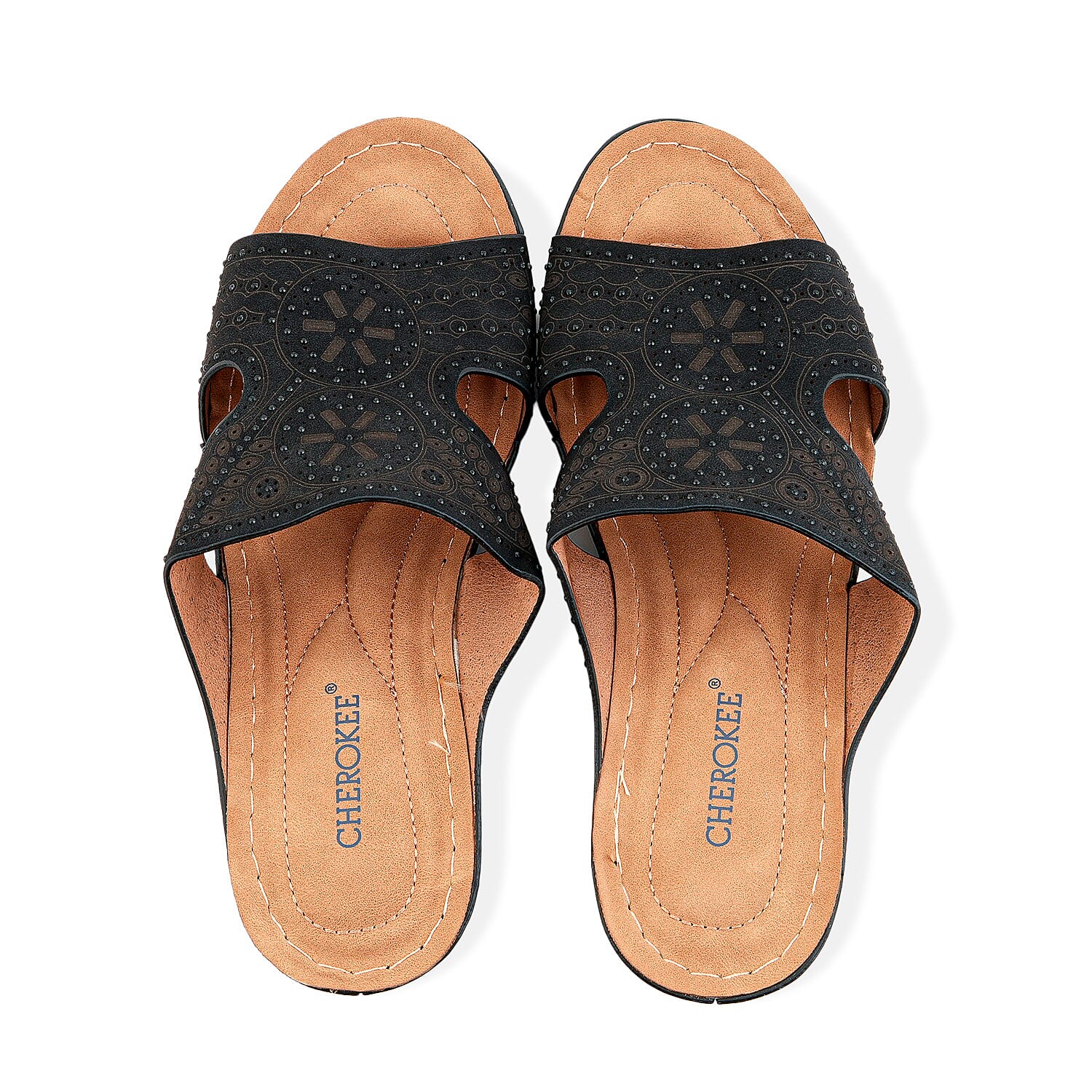 Cherokee Black Center Strap Wedge - 9