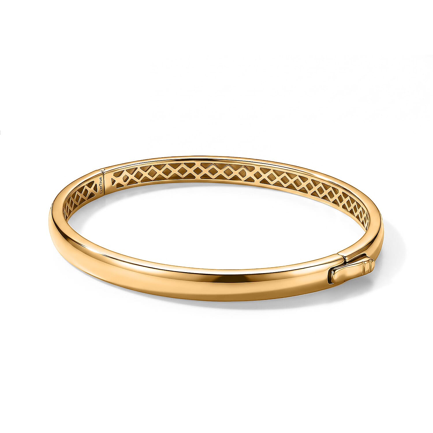 EverTrue Slim Golden Bangle Bracelet in 18K YG Plated (7.25 In)