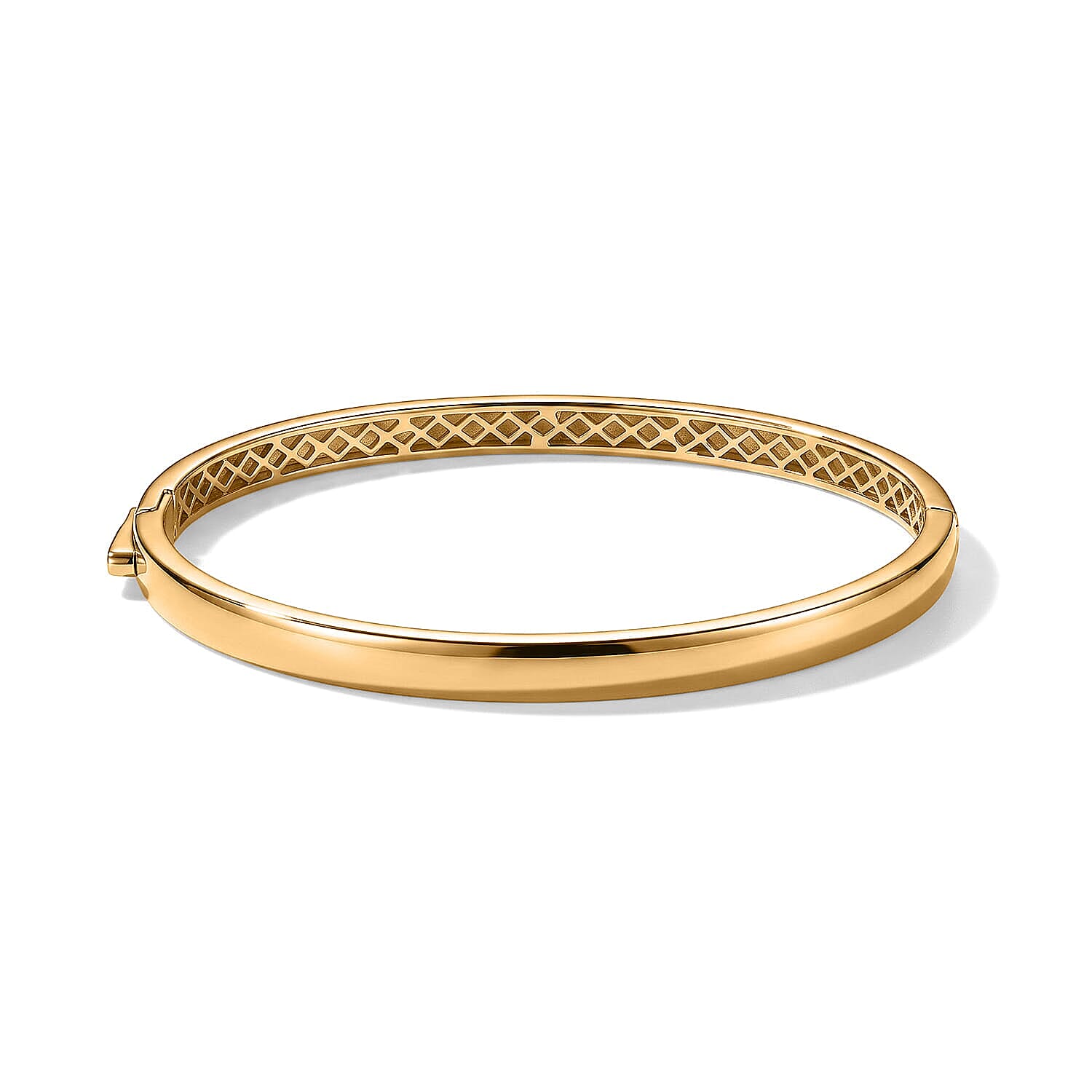 EverTrue Slim Golden Bangle Bracelet in 18K YG Plated (7.25 In)