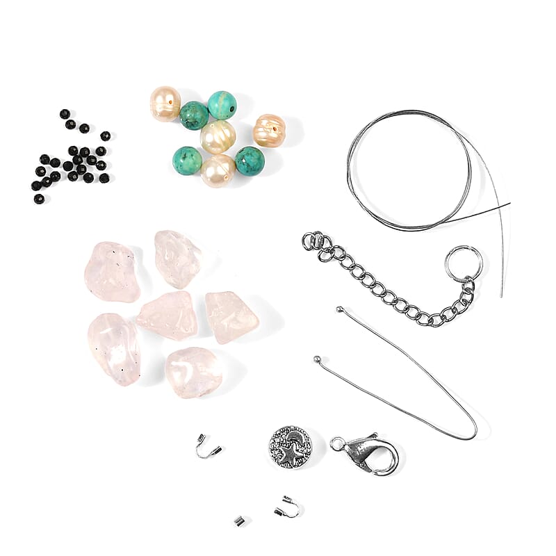 GCS Rose Quartz, Multi Gemstone Bracelet Kit (Ships in 10-12 Days) 60.25 ctw