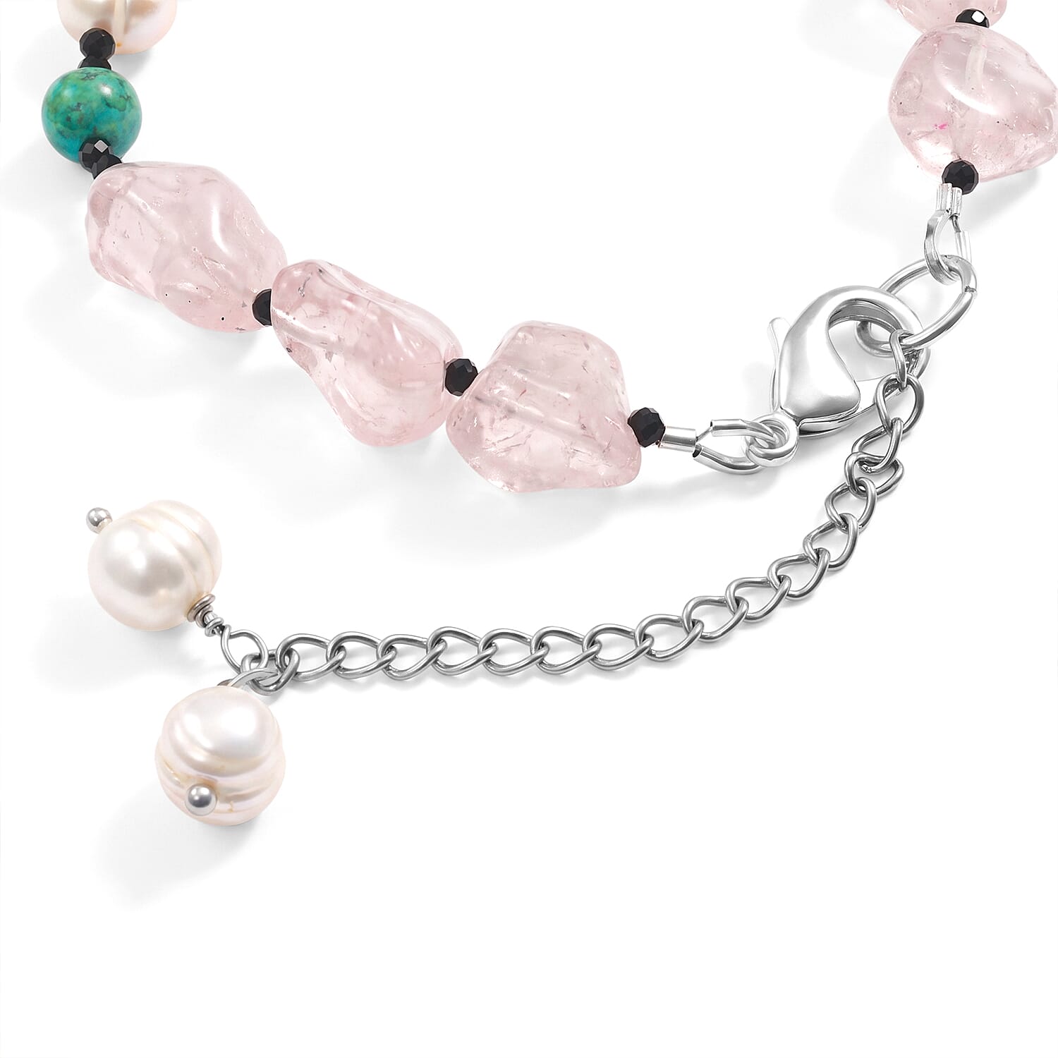 GCS Rose Quartz, Multi Gemstone Bracelet Kit 60.25 ctw