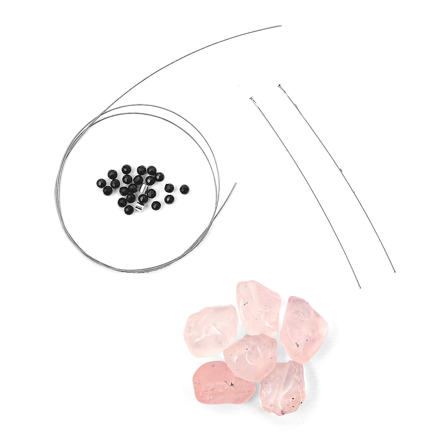 GCS Rose Quartz, Multi Gemstone Bracelet Kit 60.25 ctw
