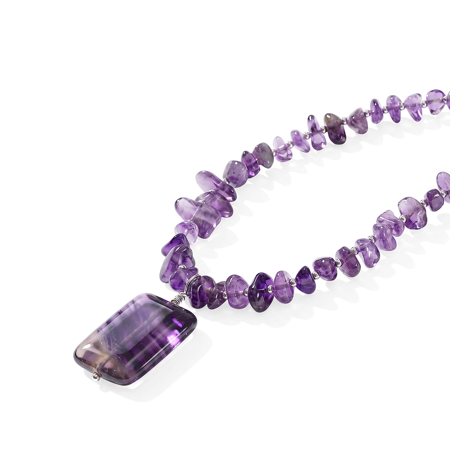 GCS African Amethyst, Fluorite Necklace Kit 159.00 ctw