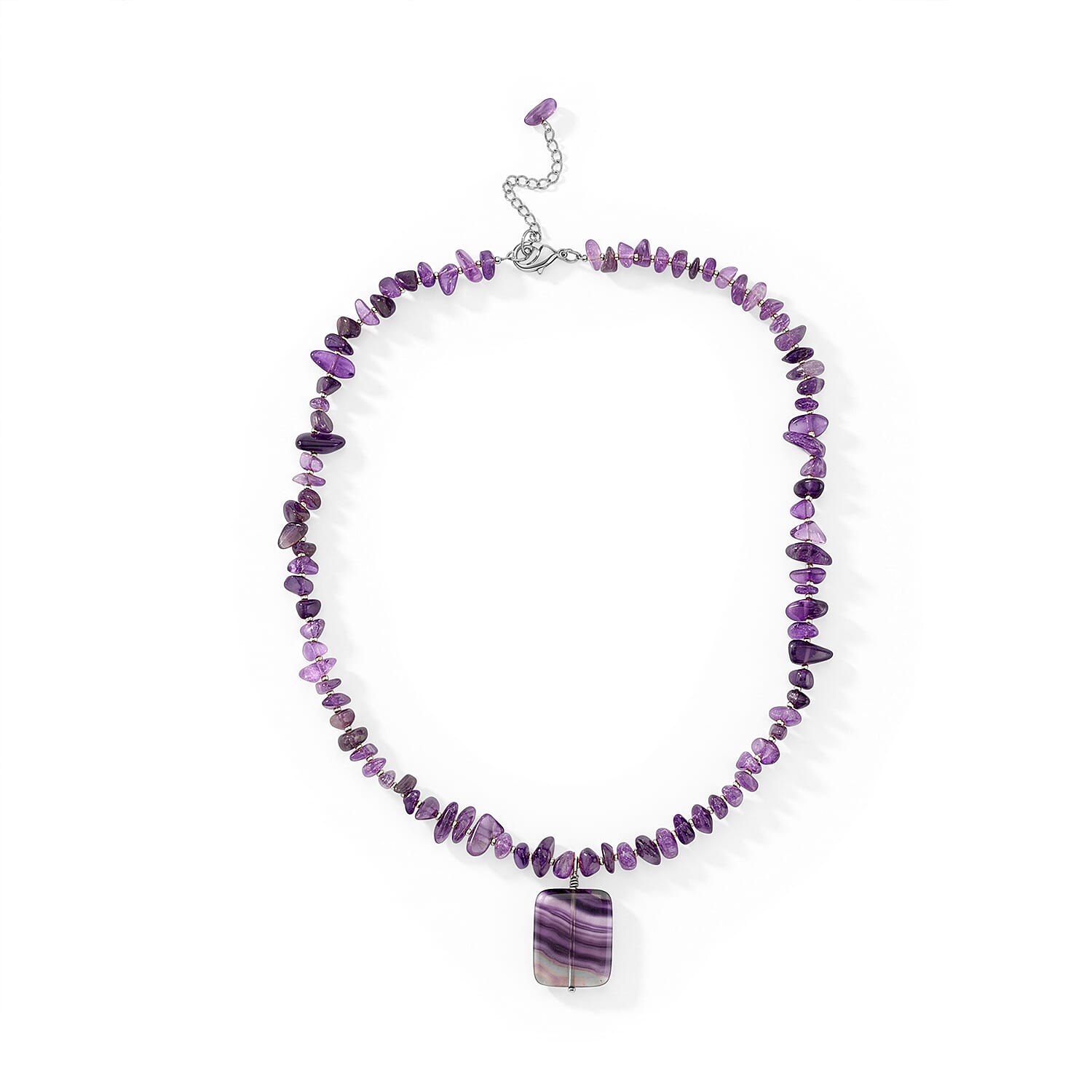 GCS African Amethyst, Fluorite Necklace Kit 159.00 ctw