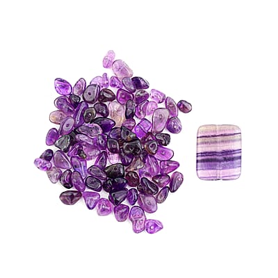 GCS African Amethyst, Fluorite Necklace Kit 159.00 ctw