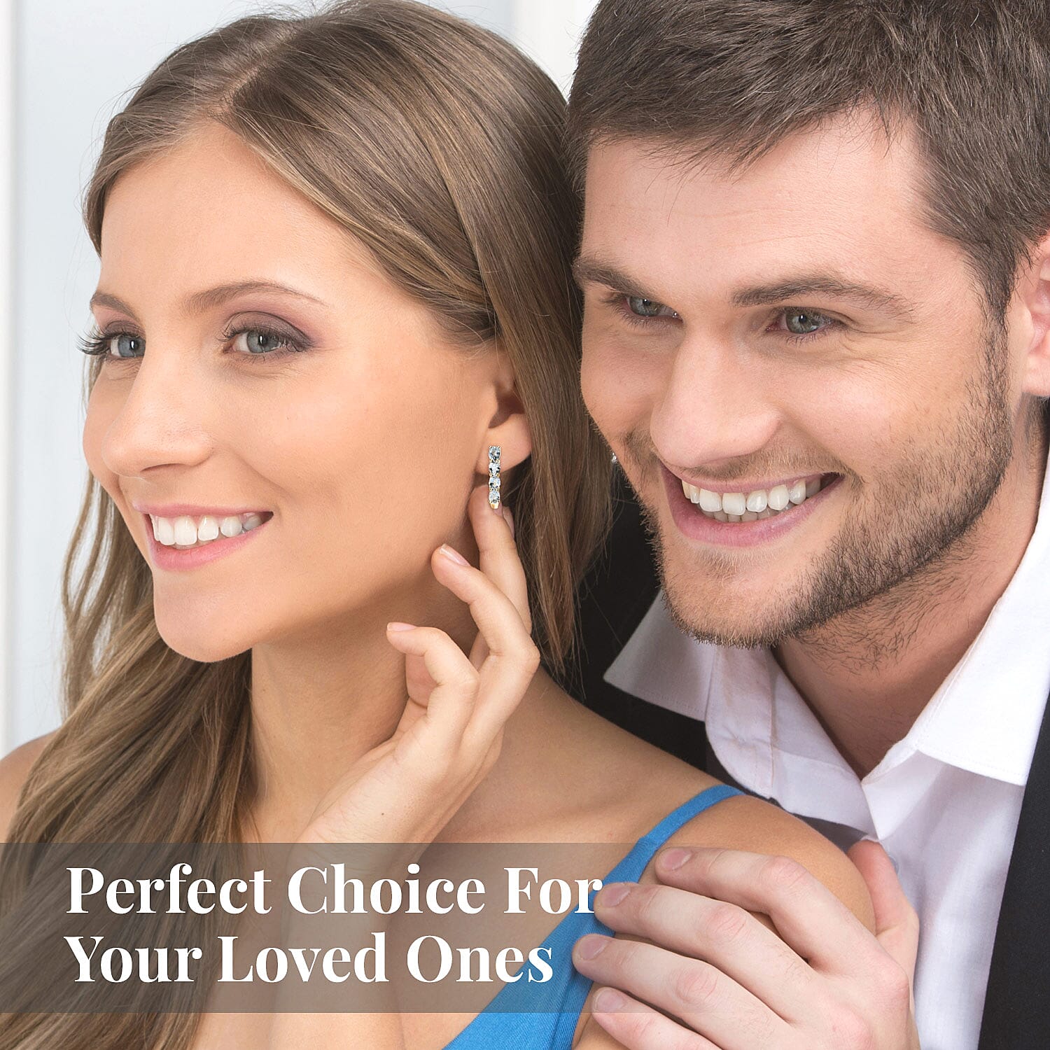 D'Joy Premium Mangoro Aquamarine 1.20 ctw Huggie Hoop Earrings in 14K Yellow Gold Over Sterling Silver