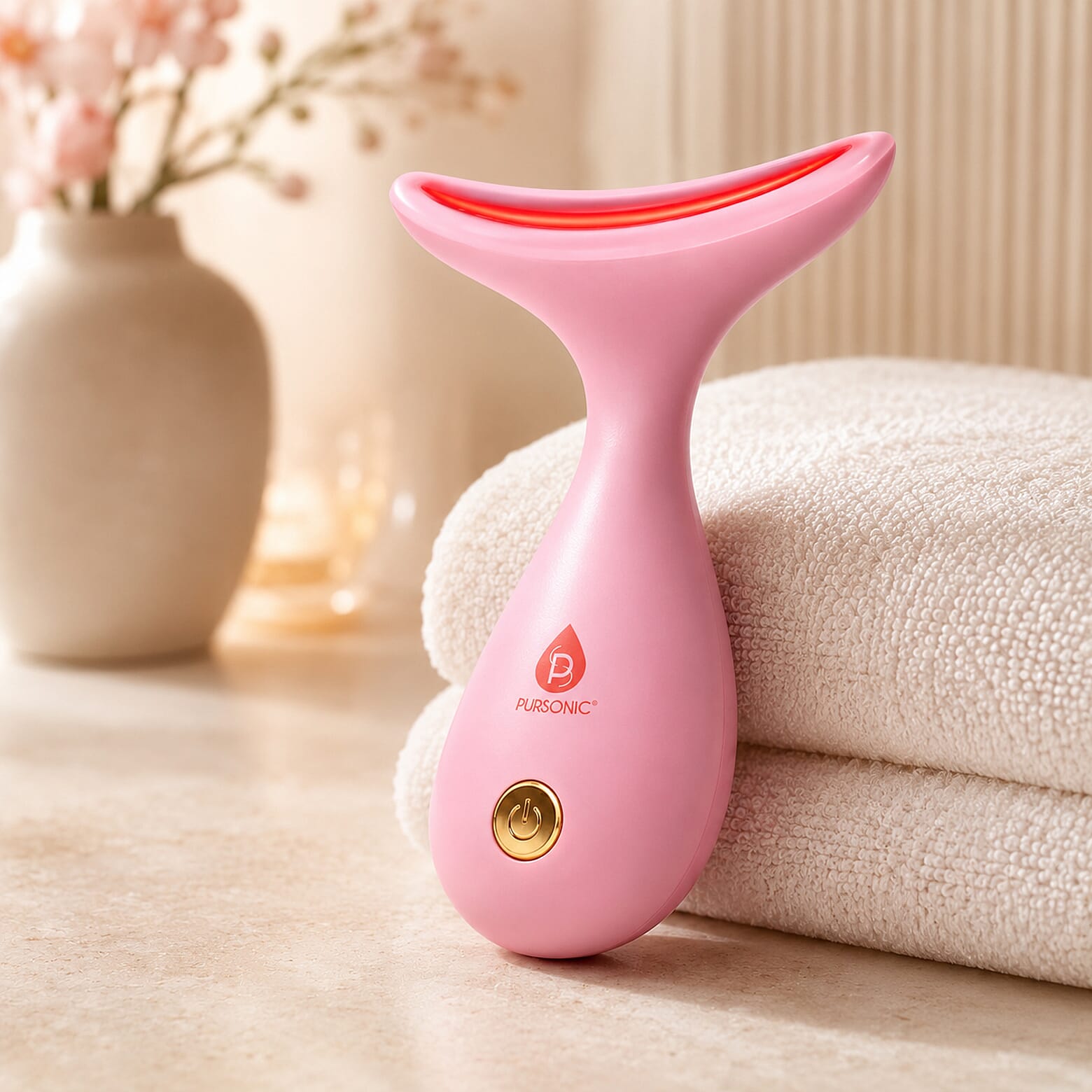Pursonic Pink LED Light Therapy Skin Refiner Pro (1 Year Limited Warranty)