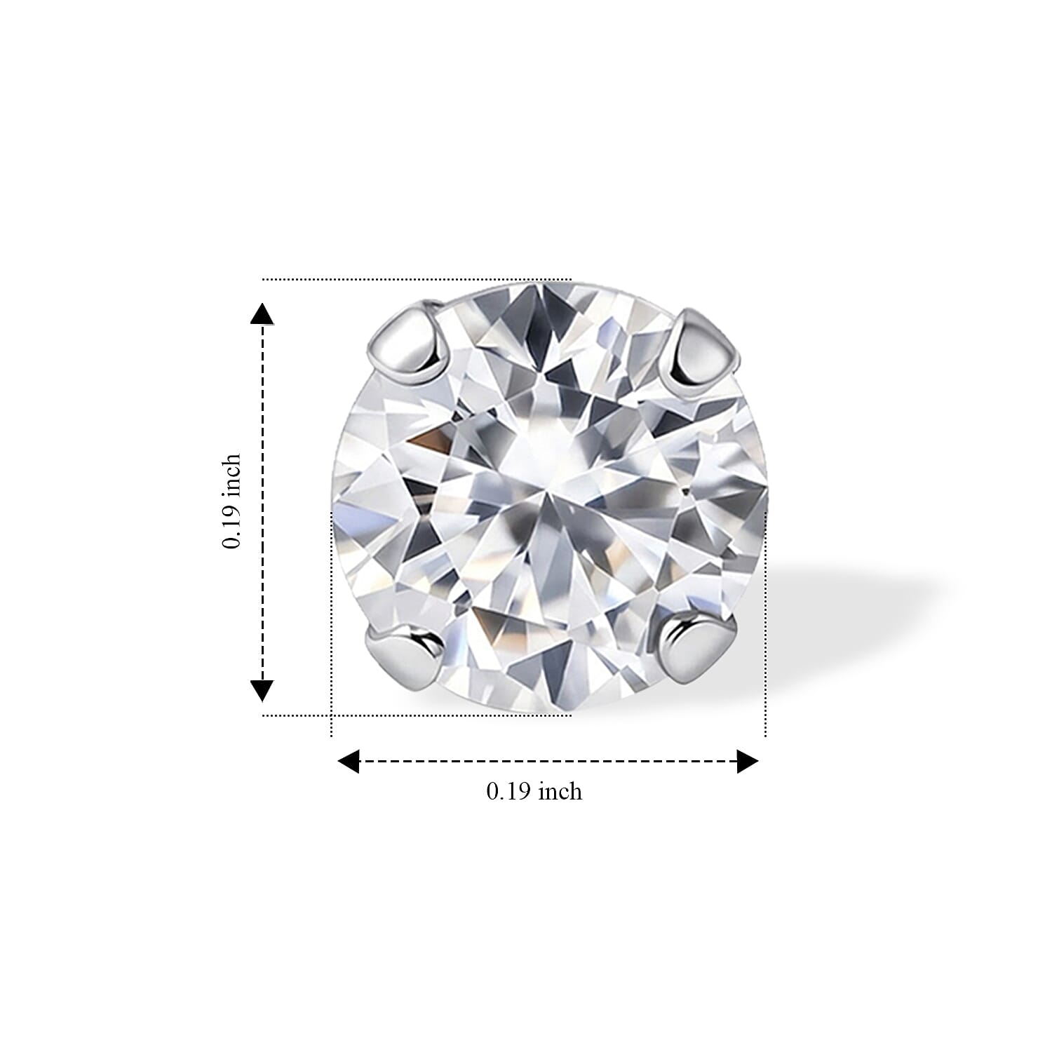 D'Joy Moissanite 1.00 ctw Earrings in Rhodium Over Sterling Silver