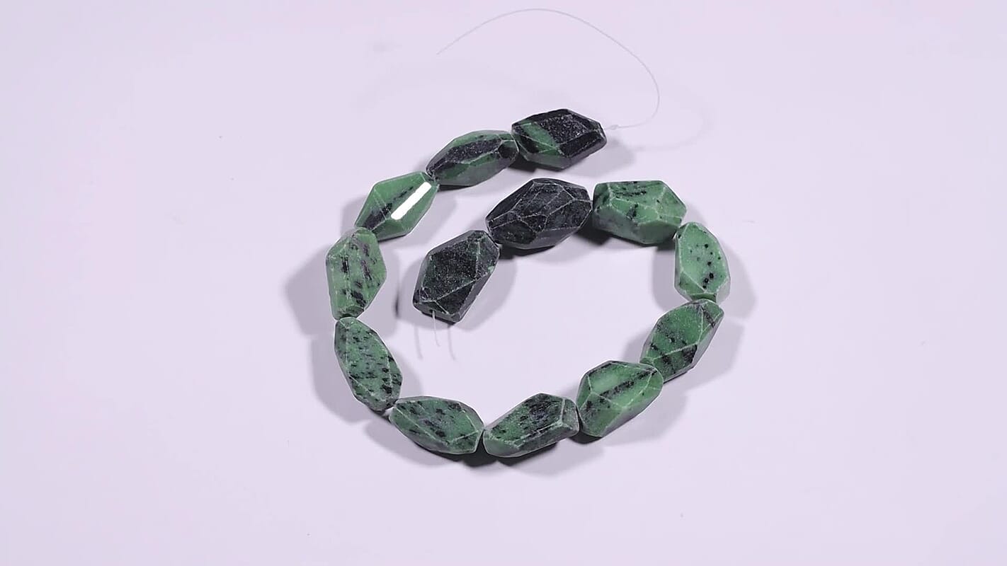 Ruby Zoisite 1059.90 ctw Chips Strand