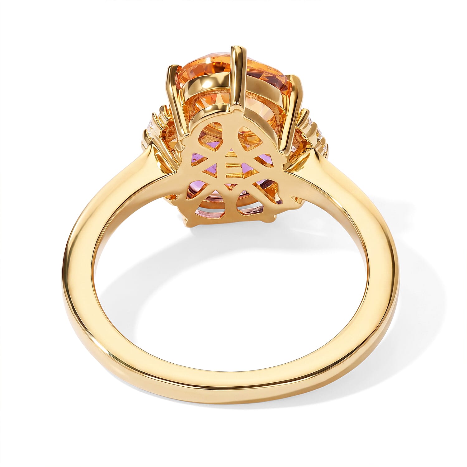 EverTrue African Amethyst and Multi Gemstone 2.00 ctw Handpicked Harvest Cluster Ring in 18K YG Plated (Size 6.0)