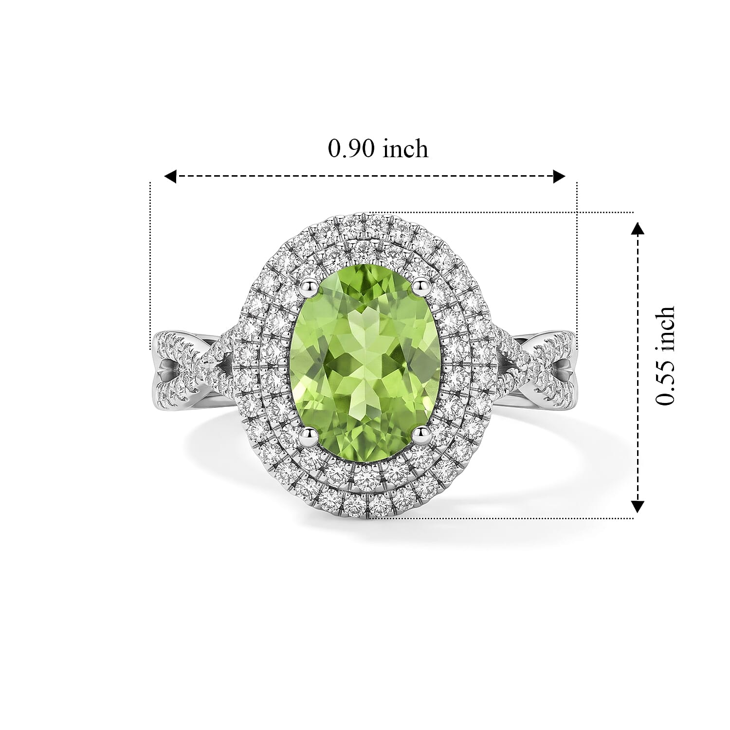 Certified & Appraised Rhapsody AAAA Arquiana Mint Tourmaline and Diamond I2 2.50 ctw Ring in 950 Platinum (Size 6.0)