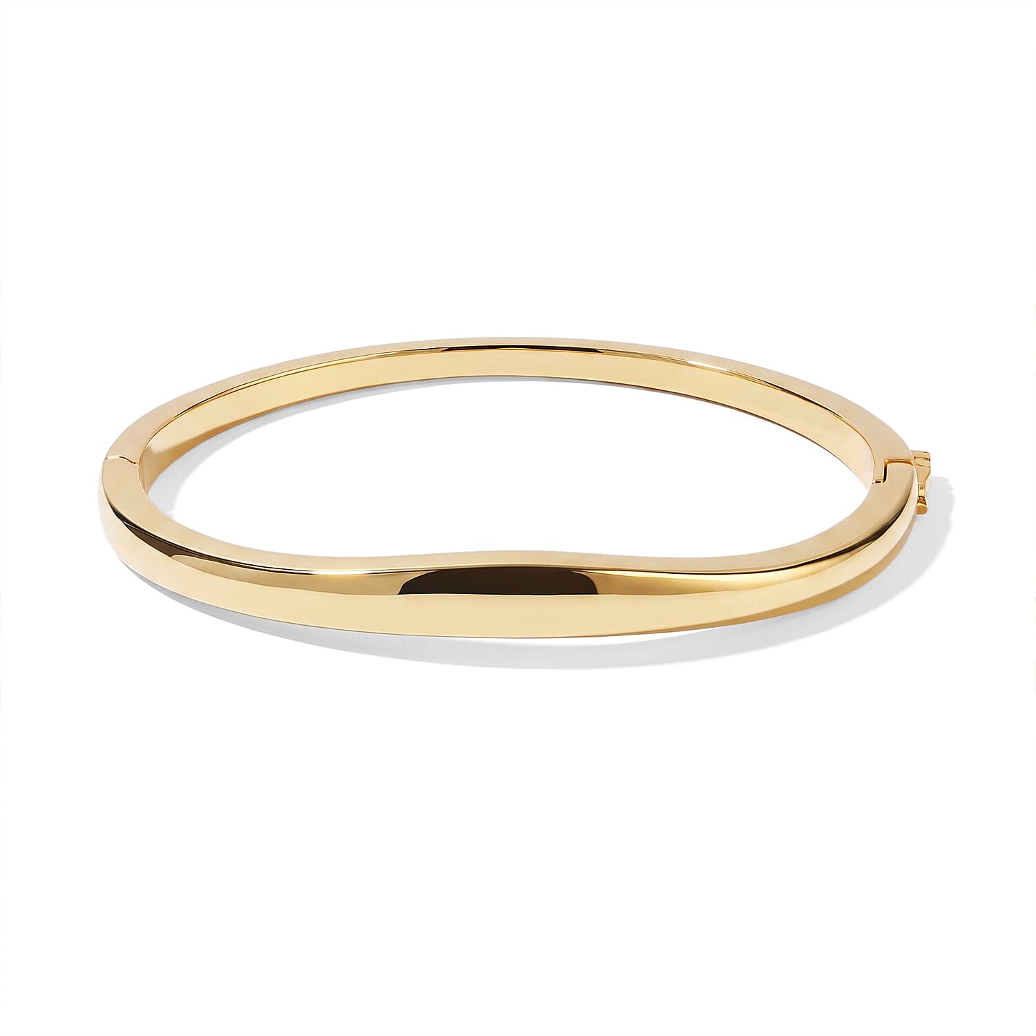 EverTrue Burnished Gold Bangle Bracelet in 18K YG Plated (6.50 In)