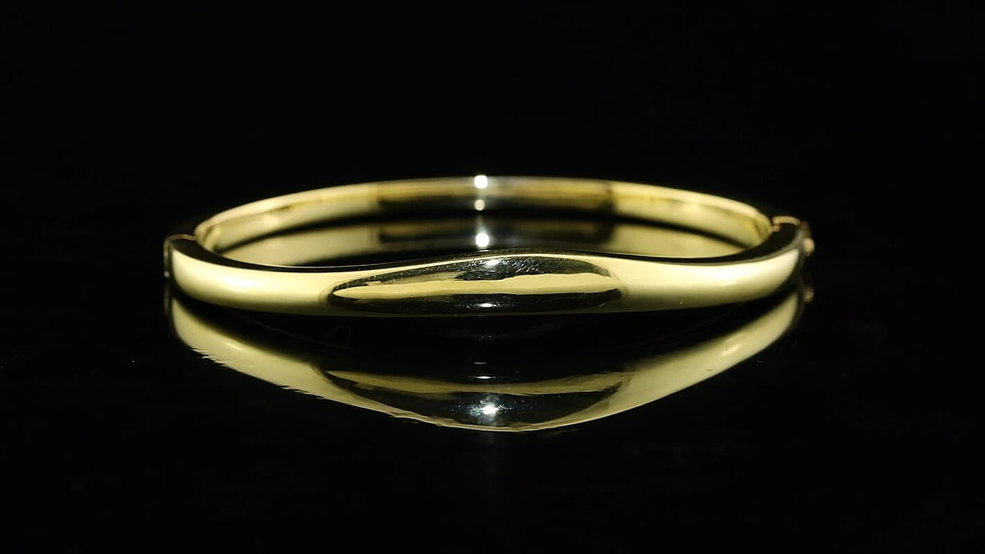 EverTrue 18K YG Plated Bangle Bracelet (7.25 In)