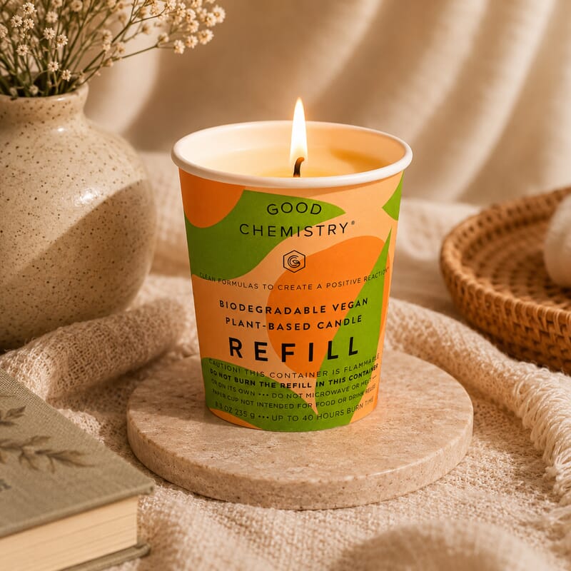 ILLUME Beauifully Done Orange Flower + Powder Refillable Candle 8.3oz