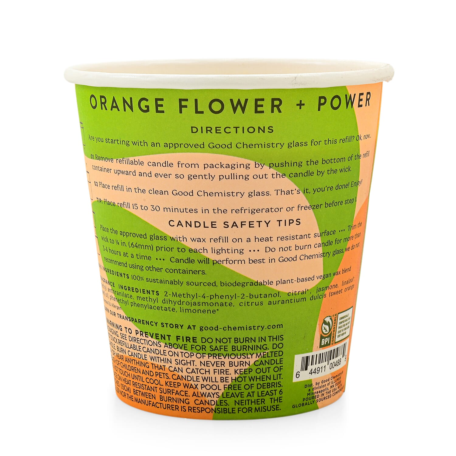 ILLUME Beauifully Done Orange Flower + Powder Refillable Candle 8.3oz