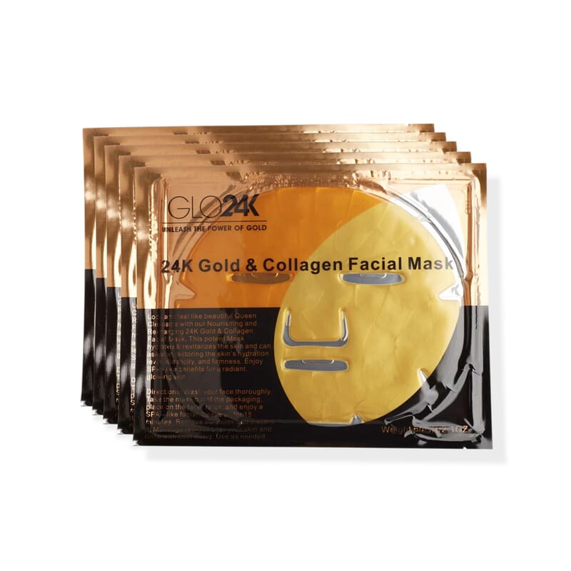 GLO24K Nourishing & Recharging 24K Gold Collagen Facial Mask