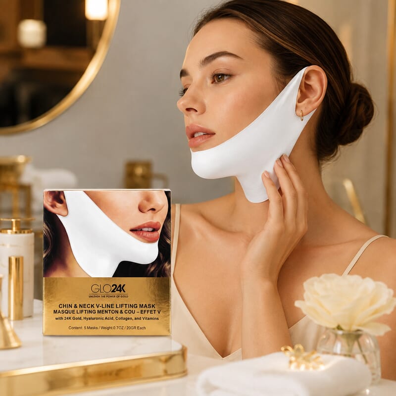 GLO24K Rejuvenating Chin & Neck V-line Lifting Mask