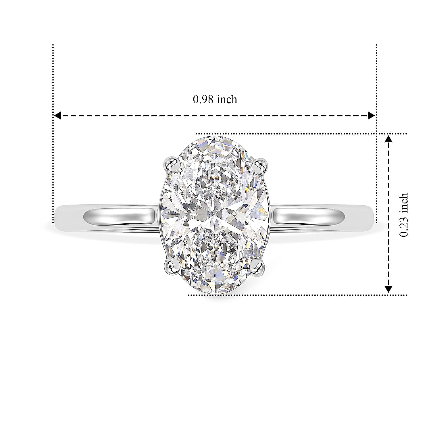 Luxuriant Lab Grown Diamond E-F VS 2.00 ctw Ring in 10K White Gold (Size 5.0)