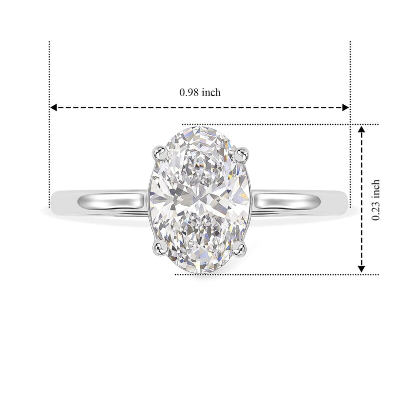 Luxuriant Lab Grown Diamond E-F VS 2.00 ctw Ring in 10K White Gold (Size 5.0)