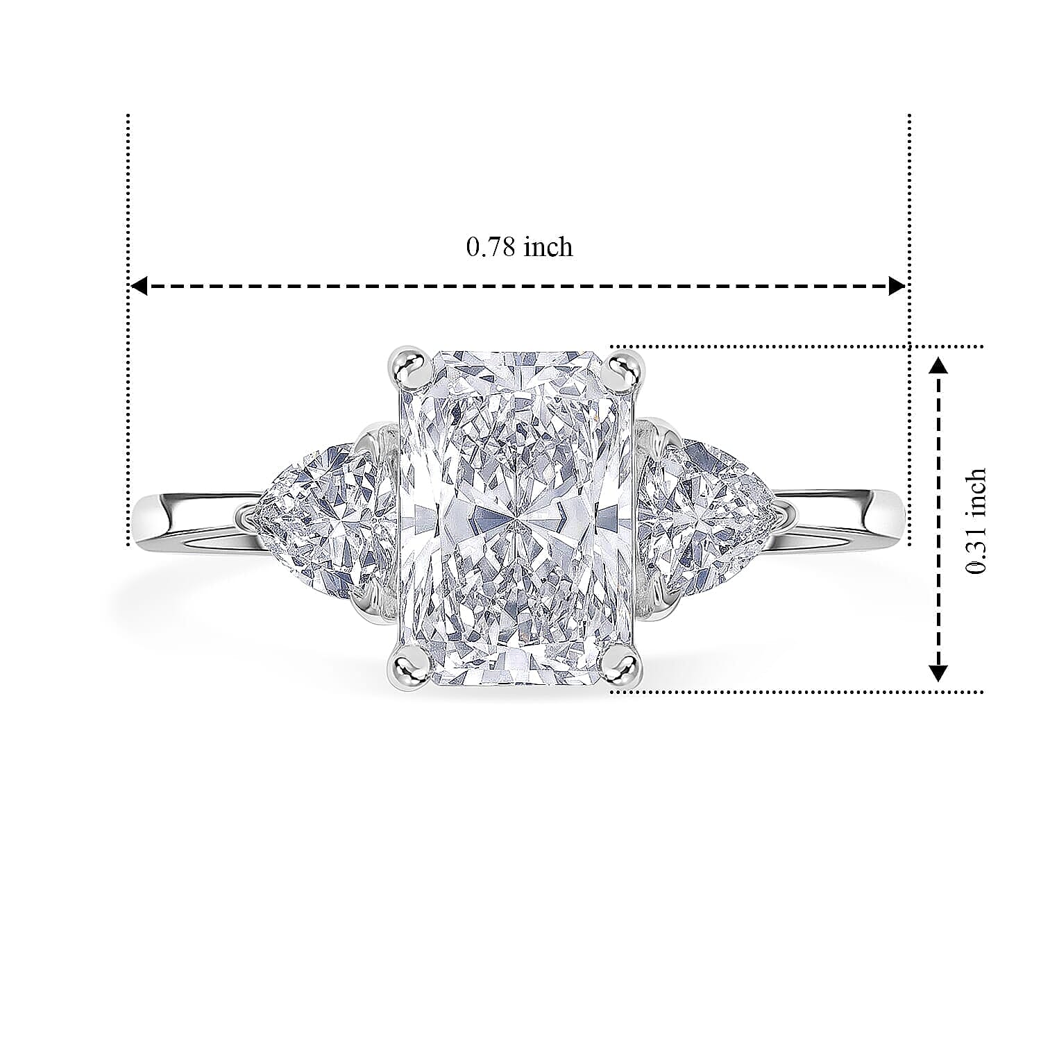 Luxuriant Lab Grown Diamond E-F VS 2.00 ctw Ring in 950 Platinum (Size 5.0)