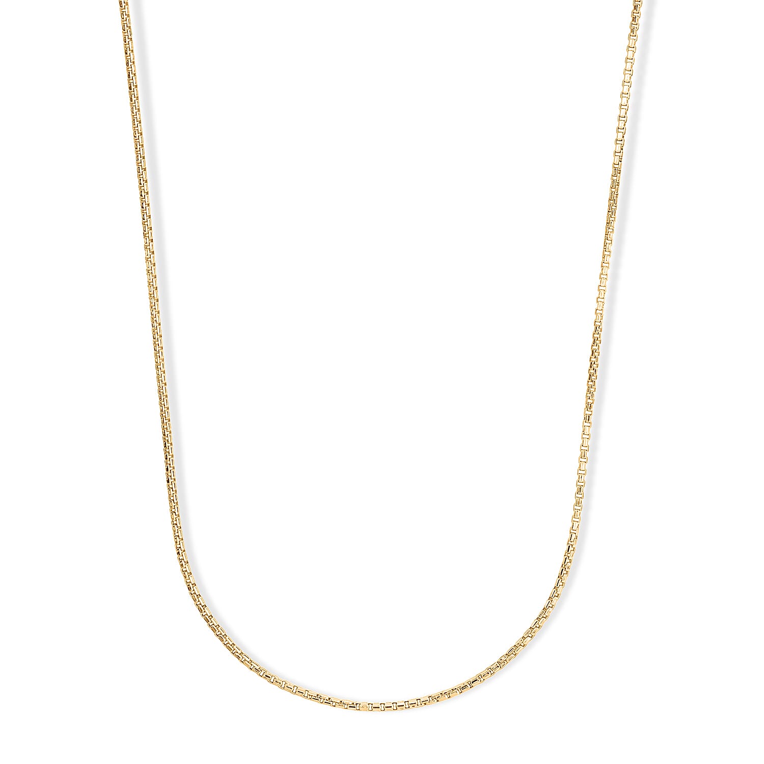 Hollow Venetian 1.5mm Necklace in 14K Yellow Gold 20 Inches 3.60 Grams