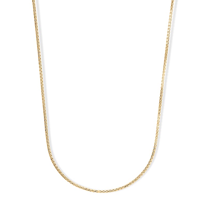 Hollow Venetian 1.5mm Necklace in 14K Yellow Gold 20 Inches 3.60 Grams