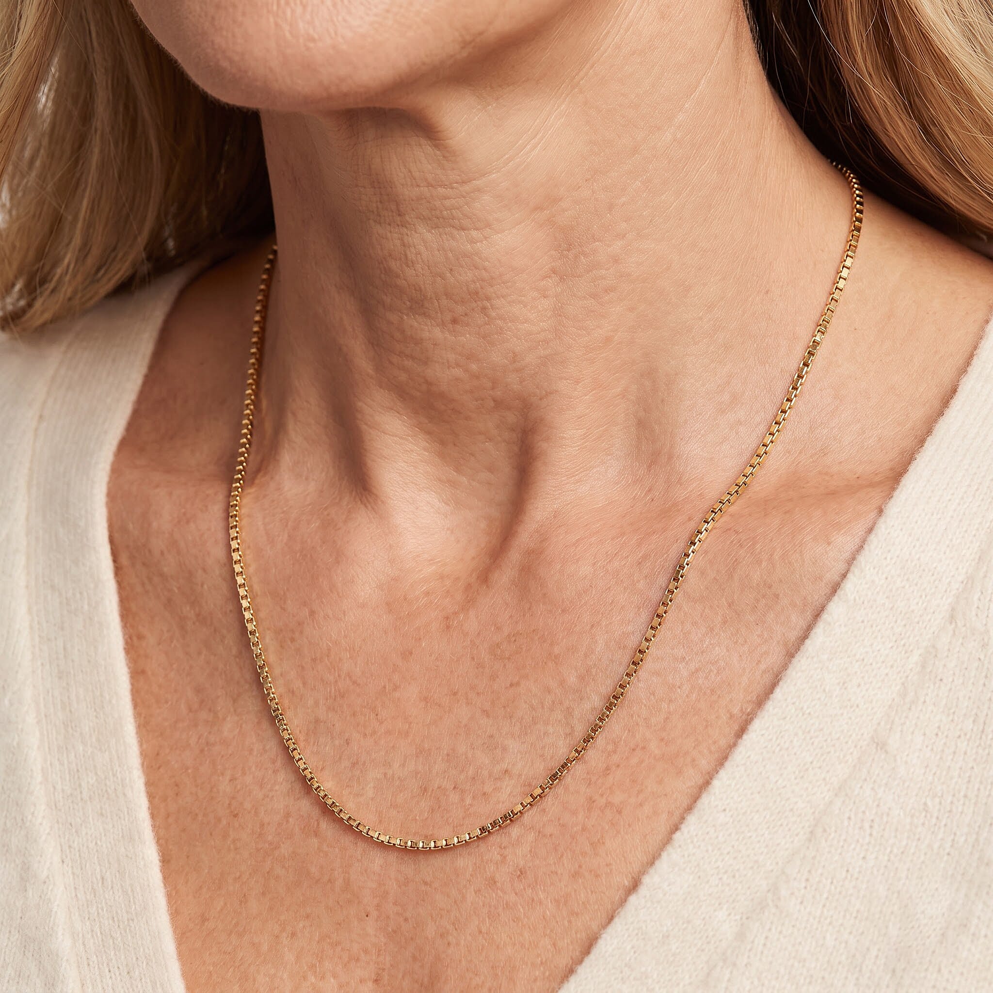 Hollow Venetian 1.5mm Necklace in 14K Yellow Gold 20 Inches 3.60 Grams