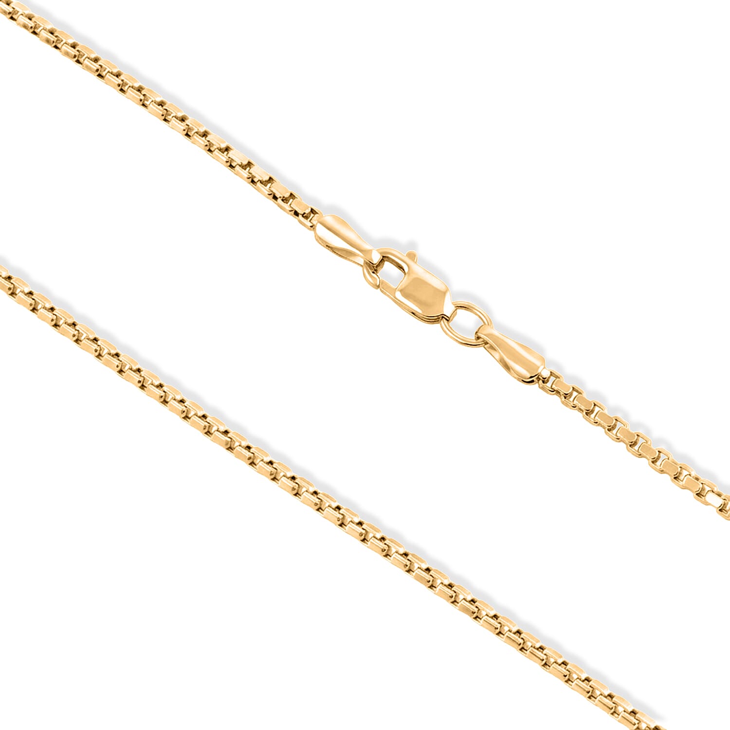 Hollow Venetian 1.5mm Necklace in 14K Yellow Gold 20 Inches 3.60 Grams