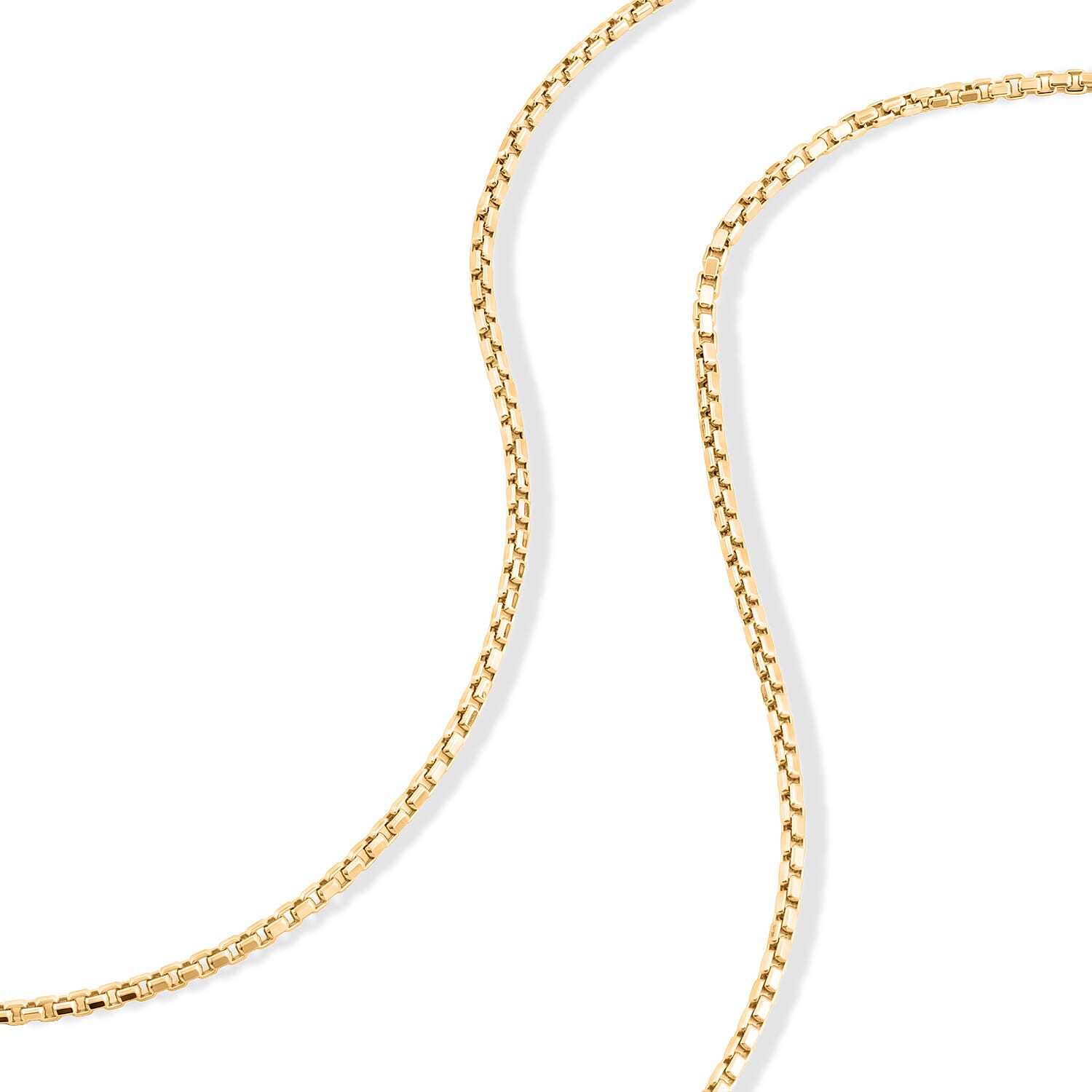 Hollow Venetian 1.5mm Necklace in 14K Yellow Gold 20 Inches 3.60 Grams