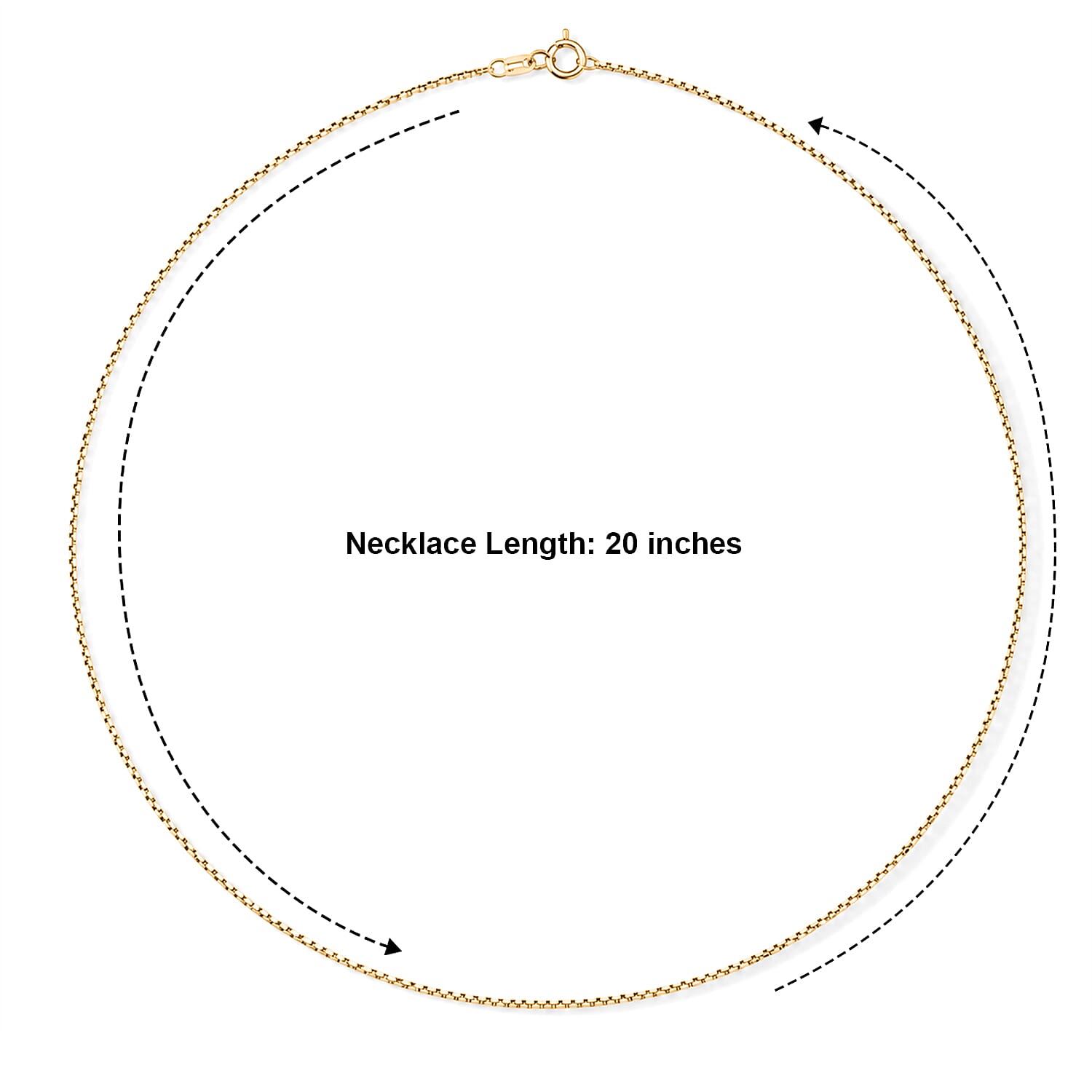 Hollow Venetian 1.5mm Necklace in 14K Yellow Gold 20 Inches 3.60 Grams