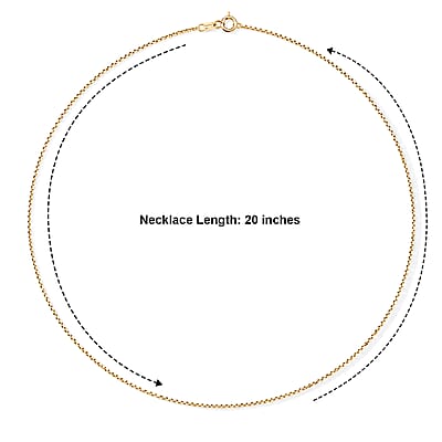 Hollow Venetian 1.5mm Necklace in 14K Yellow Gold 20 Inches 3.60 Grams