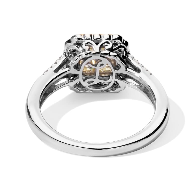 Doorbuster SGL Certified Luxoro Natural Yellow and White Diamond (I2) 1.00 ctw Golden Radiance Ring in 14K White Gold (Size 6.0)